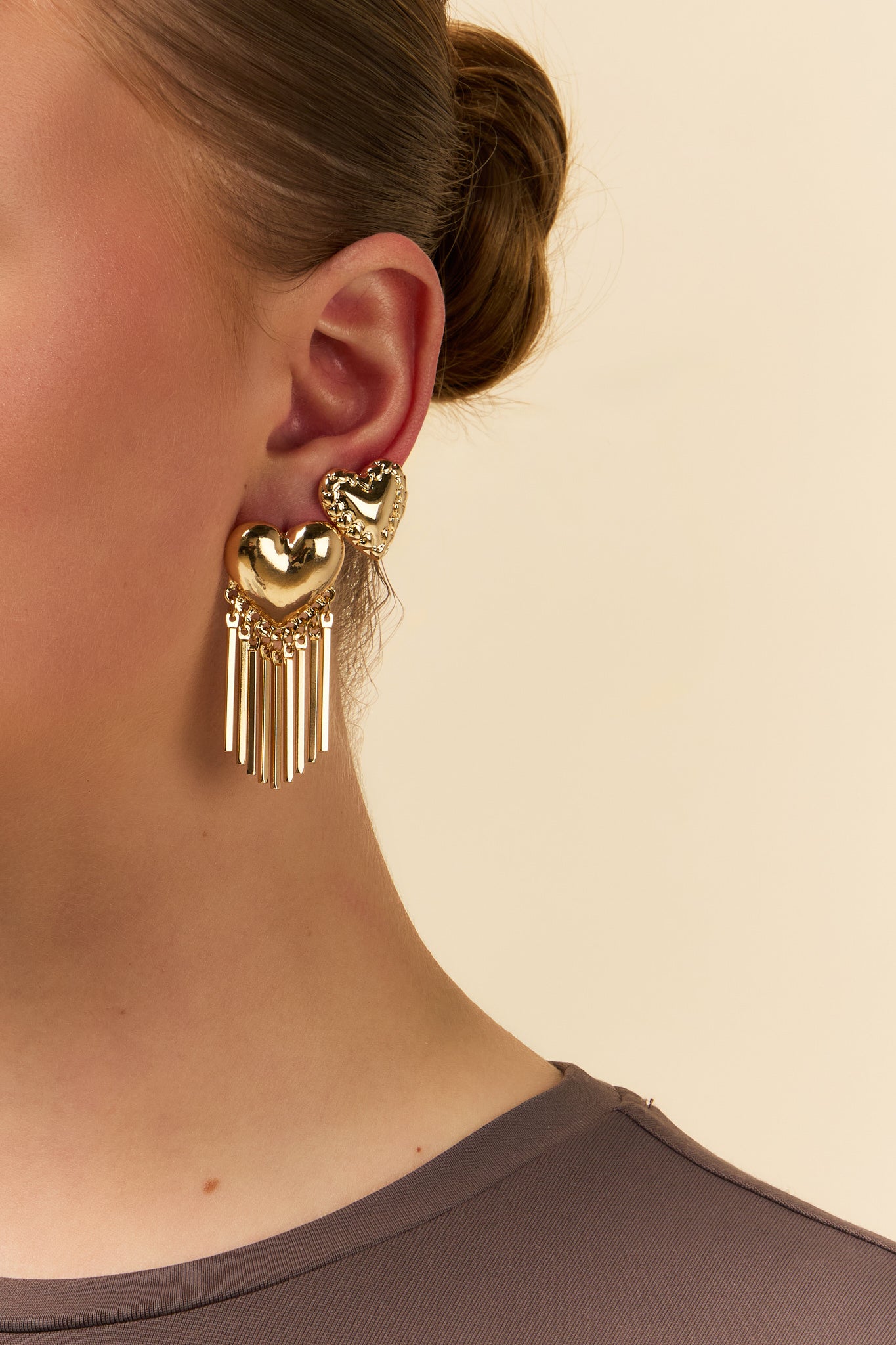 Tassle Heart Earrings