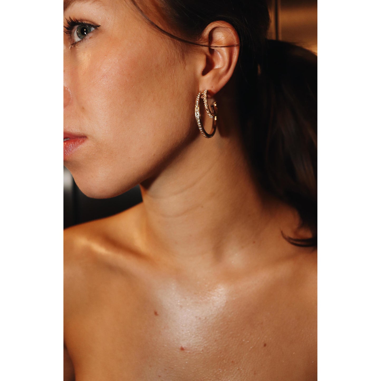 Double Diamant Hoops