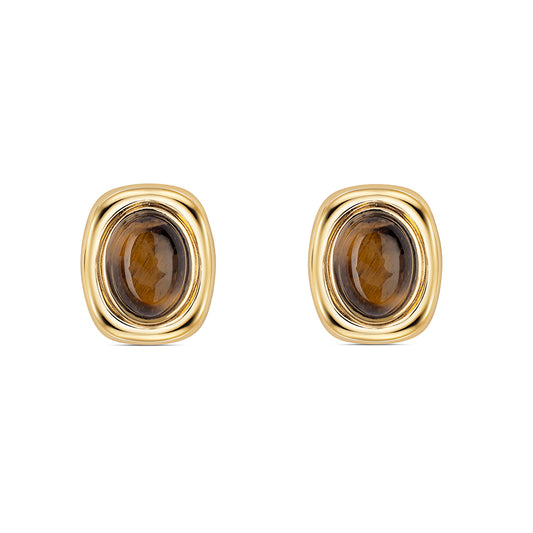 Mila Studs Brown