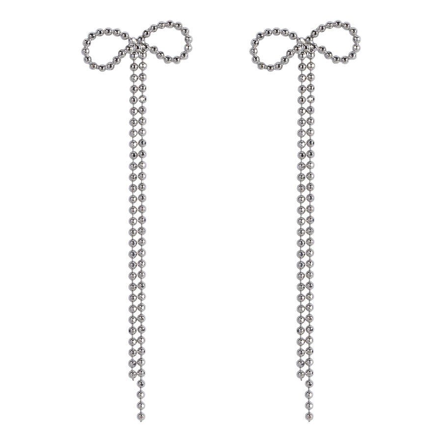 Dotted Bow Tie Earrings