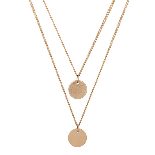 Double Medallion Necklace