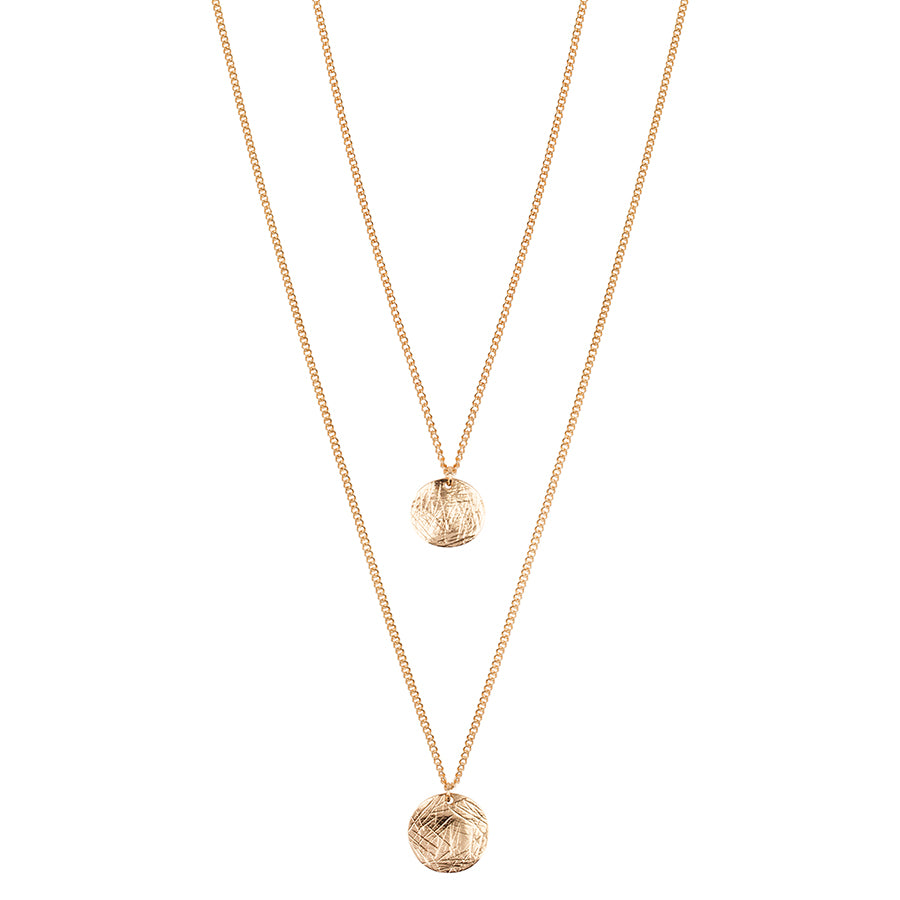 Hammered Pendants Necklace