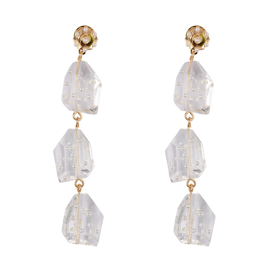 Pearly Crystal Earrings
